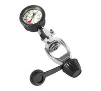 Medidor de presión de buceo de latón de alta precisión para sistema de yugo con resplandor en la oscuridad para marcar 0-300 escala de barra para control de seguridad del tanque de buceo (tipo de