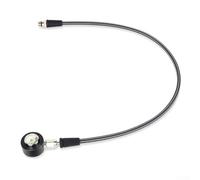Medidor de presión de buceo, rosca 7/16-20UNF, manguera tejida de fibra de carbono, luminoso para esfera para agua oscura, rotación de 360 grados para buceadores (65 cm)