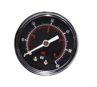 Medidor de presión de filtro de piscina 0-60 psi, diseño de montaje trasero, rosca Npt de 1/4 pulgadas para Pentair para Hayward para sistemas Jandy, grande transparente para esfera, construcción de