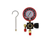 Medidor de presión de refrigerante de 2 vías, medidor de fluoruro, herramientas de HVAC(Red)