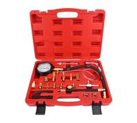 Medidor de presión de TU114 Kit de herramientas de diagnóstico de bomba de inyección de de gasolina diésel profesional con adaptadores de cobre Válvulas de seguridad para