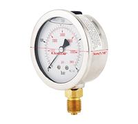 Medidor de presión hidráulica, 0-400BAR 0-5800PSI G1/4 63mm Dial Medidor de presión hidráulica