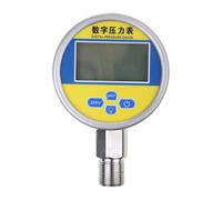 Medidor de presión industrial hidráulico digital, montaje inferior, funciona con pilas, función de reinicio de pantalla LCD grande, 5 unidades, manómetro hidráulico