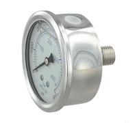 Medidor de presión para lavadora a presión M14 x 1.5 rosca 0-400 bar, cuerpo de metal 6000 psi, 6.3 cm, adecuado para una medición precisa