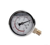Medidor de presión relleno de acero inoxidable de 60 mm para rango de medición de presión de agua de 0 2 5 MPa con lecturas fáciles de escala dual (0 ~ 0,25 MPa)