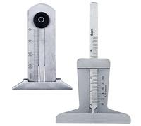 Medidor de profundidad de banda de rodadura de neumáticos de coche de acero inoxidable y desgaste y daños de 030 mm y 050 mm, tamaños de regla con calibrador Vernier para una medición precisa del