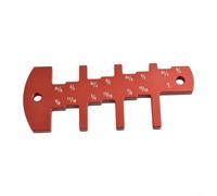 Medidor de profundidad de enrutador con marcas claras diseñado para medición de precisión en carpintería, construido para durar con aluminio