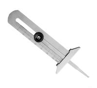 Medidor de profundidad de la banda de rodadura de acero inoxidable de 0 a 60 mm, calibrador vernier para medir el desgaste de los neumáticos de coche con escala métrica, color plateado (0-60 mm)