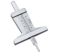 Medidor de profundidad de la banda de rodadura de neumáticos de coche hecho de acero inoxidable con calibrador Vernier y regla para una evaluación eficaz del desgaste y daños de los neumáticos (0-50