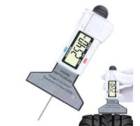 Medidor de Profundidad de la Banda de Rodadura - Medidor de Profundidad del Dibujo del Neumático,Pantalla LCD Electrónica Precisión 0.01mm Probador Rango 0-2.54 cm con Muelle de Retorno para Conductor