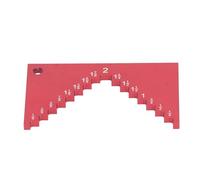 Medidor de profundidad escalonado para sierra de mesa y enrutador Construcción de aleación de aluminio con superficie anodizada roja Escala grabada con láser con precisión de 1/64