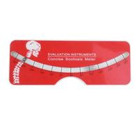 Medidor de prueba de escoliosis - Regla de medición acrílica de 16x6x1 cm, herramienta de evaluación portátil reutilizable, medidor de detección azul | Dispositivo de evaluación de la columna vertebra