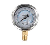Medidor de prueba de presión de agua 60m m lleno para el agua inoxidable del dial (0~1.6MPa)