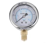 Medidor de prueba de presión de agua 60m m lleno para el agua inoxidable del dial (0~2.5MPa)