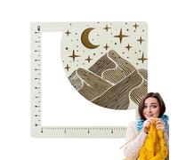 Medidor de Puntos para Tejer - Regla Cuadrada De Madera Para Medir - Calibre Guía,Para Taller De Casa Estudio Sala Manualidades Proyectos De Costura Y Acolchado Para Principiantes Y