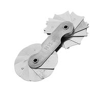 Medidor de Radio, Medidor Filetes Radio Acero Inoxidable, Herramienta de MedicióN CóNcava PortáTil Convexa, Herramienta de Medición de Rosca Métrica Acero Inox, para Medir el Radio(R15-25MM)