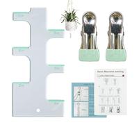 Medidor De : Regla De Medición De Acrílico Transparente, Herramienta De Escala De 1 A 6 Pulgadas, Proyectos De Nudos De Bricolaje, Ayuda Para Manualidades Transparente | Guía Práctica De Acríli