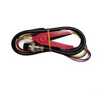Medidor de resistencia interno con pantalla LCD para pruebas de resistencia de CA y voltaje CC en ajustes de reparación de laboratorio, incluyendo sonda de soporte y accesorios de clip Kelvin, negro
