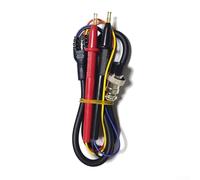 Medidor de resistencia interno con pantalla LCD para pruebas de resistencia de CA y voltaje CC en ajustes de reparación de laboratorio, incluyendo sonda de soporte y accesorios de clip Kelvin, negro