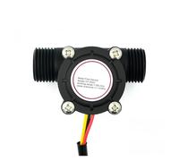 Medidor de riego de manguera de jardín Caudalímetro YF-S201 DC5-18V Sensor De Flujo Agua Líquida Interruptor Control 1-30L/min(Nero)