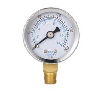 Medidor de riego de manguera de jardín Manómetro hidráulico for compresor de aire, 1/8" NPT macho, 0-200 psi, 0-14 bar