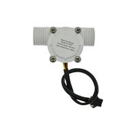 Medidor de riego de manguera de jardín YF-S201 12V CC 5-18 Control De Caudalímetro Sensor Caudal Agua Líquida Interruptor 1-30 L/min 2,0 MPa(YF-S201 white)