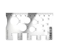 Medidor de rosca, herramienta de regla de medición de tornillo, 10 x 5 cm, adorable calibre de medición compacto, tamaño de broca de tuerca de tornillo, herramientas prácticas para reparación del