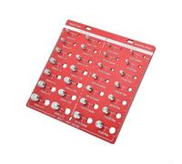 Medidor de rosca Tornillo de precisión Cuerpo de aleación de aluminio anodizado rojo para superficie Grabados transparentes Ligero para ingenieros mecánicos 22,5 x 21,3 cm
