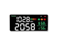 Medidor de Ruido 4 en 1, Sonómetro Profesional, Medidor Decibelios, Pantalla LED 11", Precisión Elevada, Sensor de Aire, Recargable USB, Oficina y Hogar