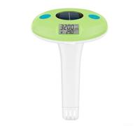 Medidor de salinidad de piscina cargada solar termómetro flotante Probador digital de calidad del agua con pantalla continua para piscinas Monitor de temperatura 0-9990 PPM