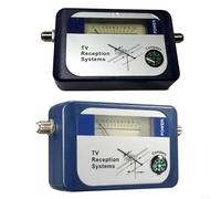 Medidor de señal de antena DVB-T, para brújula y zumbador, rango de frecuencia de 170-860MHz para una alineación aérea precisa, detector de señal de tierra portátil de 75Ω en azul