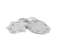 Medidor de Soldadura de Filete de Acero Inoxidable, Calibre de Garganta y Pierna para Soldadura, Herramienta de Inspección Dimensional de Doble Cara, Portátil