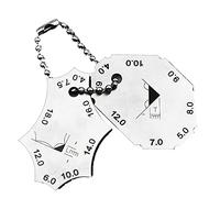 Medidor de soldadura de precisión de mano, medidor de filete preciso, regla de inspección de soldadura transparente para soldadura industrial, fabricación de metales, tareas de