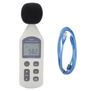 Medidor de sonido con pantalla Lcd portátil, grabadora de ruido con decibelios USB con medición amplia para fábricas, escuelas, hospitales, centros comerciales y oficinas