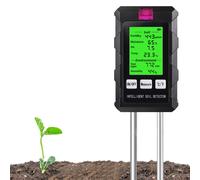 Medidor de suelo 6 en 1 para humedad, pH, temperatura y fertilidad, ideal para el cuidado del jardín y un análisis preciso del suelo.