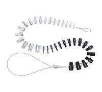 Medidor de tamaño de tuerca y perno Acero inoxidable desmontable 18 Imperial 16 Métrico 34 Indicador identificador de rosca de perno de tuerca