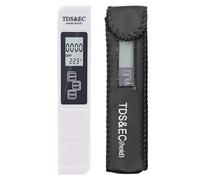 Medidor de TDS, Digital Water Quality Tester EC Range 0-9990 Multifunctional Purity Temperature TEMP PPPM,para agua potable(White with backlight)