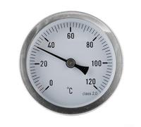 Medidor de temperatura analógico con caja de acero inoxidable para medir temperaturas en parrillas y equipos de calefacción