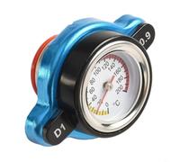 Medidor de temperatura con tapa de radiador de 0,9 bar, indicador de temperatura de aluminio para vehículos comerciales para ATV, motocicleta, vehículos todoterreno