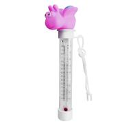 Medidor de temperatura de piscina flotante | Fácil de leer impermeable y ,Medidor de temperatura para estanque de animales con cuerda,para acuario, estanque, spa, baño frío, patio trasero