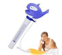 Medidor de temperatura de piscina | Medidor de temperatura flotante del agua caliente para bebés | Monitor portátil de fácil lectura con cuerda impermeable accesorios de bañera para estanques de