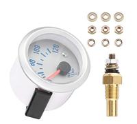 Medidor de temperatura del agua, acero inoxidable 52 mm 2 '' Motor de automóvil universal LED azul digital Medidor de temperatura del agua Rango de 40-120 ℃