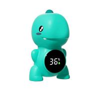 Medidor de temperatura del agua de dinosaurio flotante con luz de 3 colores y diseño fácil de viajar, monitor digital de temperatura para baño de bebé