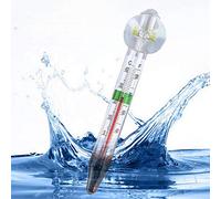 Medidor De Temperatura Del Agua Flotante - Higrómetro Vertical Para Pecera De Interior Y Exterior | Medidor De Temperatura De Agua Flotante Con Doble Escala ℉ Y ℃ Para Piscinas Exteriores E Interiores