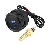 Medidor de temperatura del agua universal 2 pulgadas 52 mm Coche LED azul Kit de medidor de temperatura del agua digital Fahrenheit con sensor de temperatura Negro