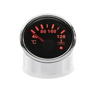 Medidor de temperatura del agua Universal for coche y barco, 52mm, con sensores de temperatura del refrigerante, medidor de temperatura, luz trasera roja con alarma de 12V/24V
