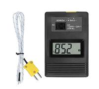 Medidor de temperatura digital de Klanata TM902C con pantalla LCD y Sucket de sonda de tipo K: termómetro electrónico para ABS, infrarrojo y medición de entorno, pantalla decimal,