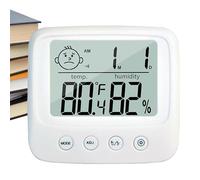 Medidor de temperatura digital, higrómetro digital, mini medidor de humedad interior con pantalla LCD, iconos faciales, sensor de temperatura preciso para dormitorio, hogar, reptil