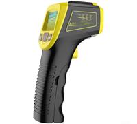 Medidor de temperatura infrarrojo para barbacoa al aire libre, calibración de horno y pruebas de motor, distancia 12:1 al punto, apagado automático después de 7 segundos (amarillo verdoso)