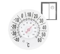 Medidor de temperatura interior y exterior - Reloj de pared para el hogar, medidor de temperatura y clima, succión , inalámbrico | Para el hogar, dormitorio, ventana, habitación, jardín